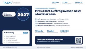 E-Rechnung mit DATEV Auftragswesen next erstellen und versenden