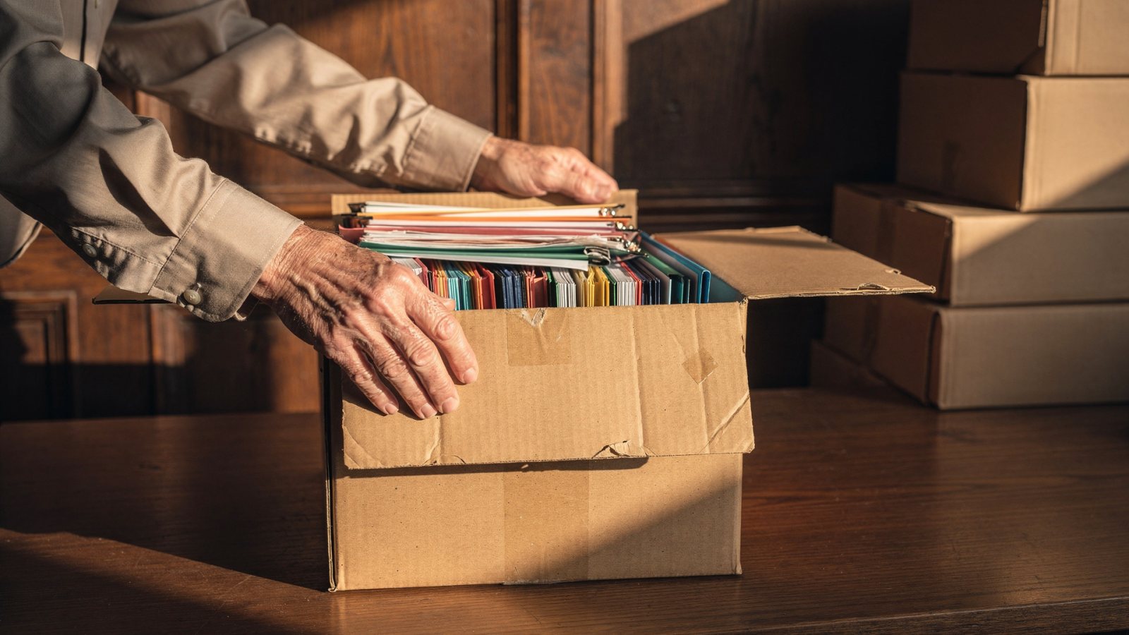 Unternehmer liest im Büro ein Schreiben seiner bisherigen Steuerkanzlei (KI-generiertes Bild)